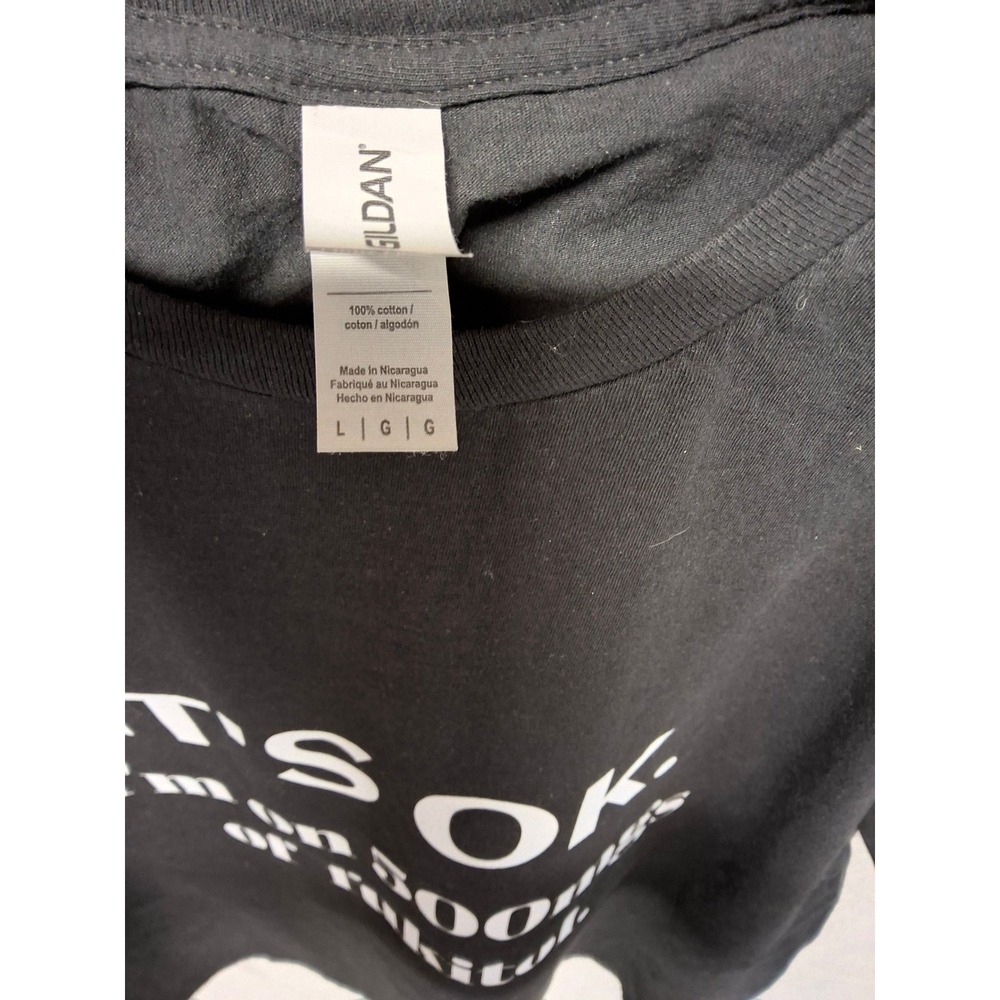 Gildan Mens Its OK Im On 500mgs Of Fukitol Graphic T-Shirt Black Large L Novelty - Picture 2 of 3